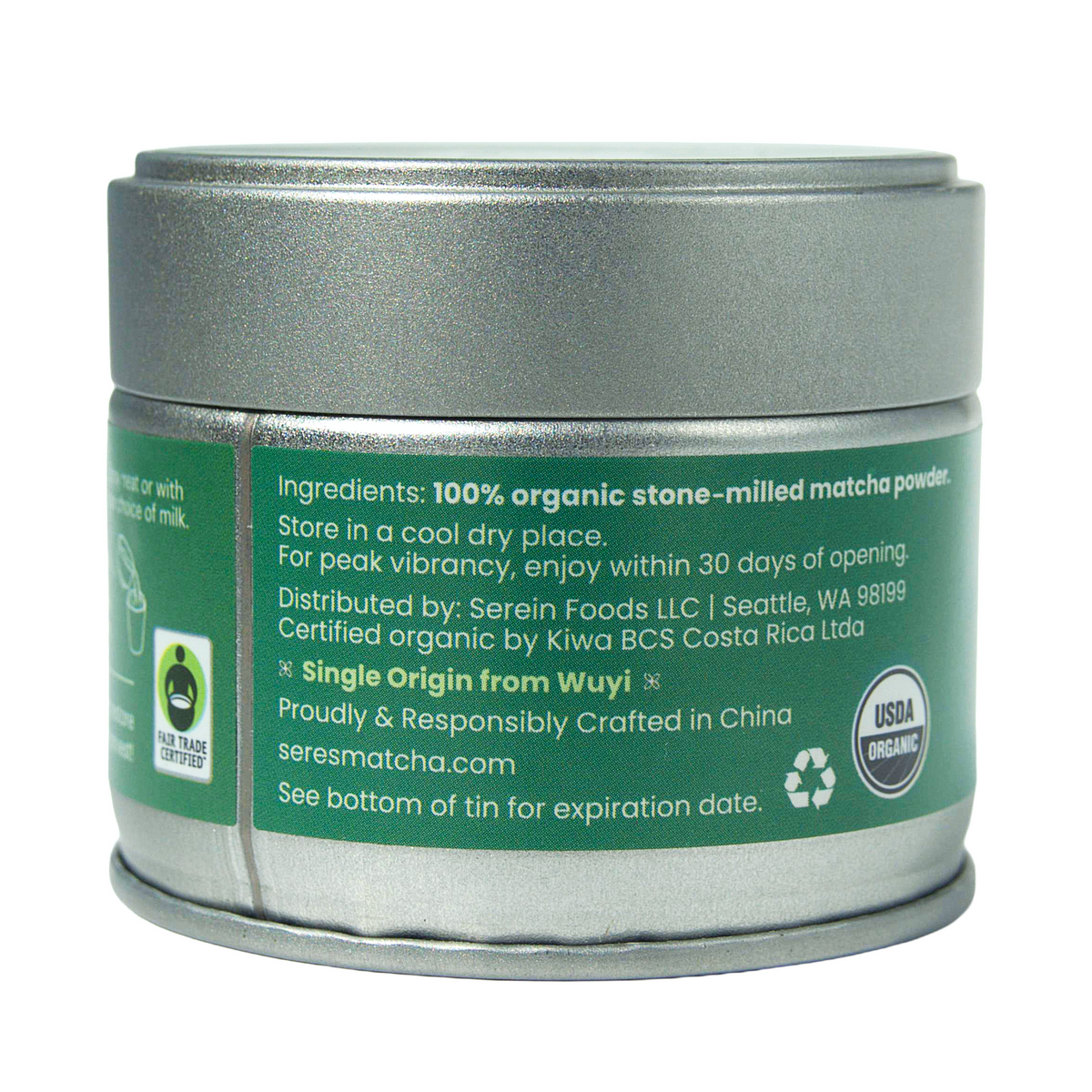 Seres Matcha Organic Single Origin Ceremonial Grade 20g Tin