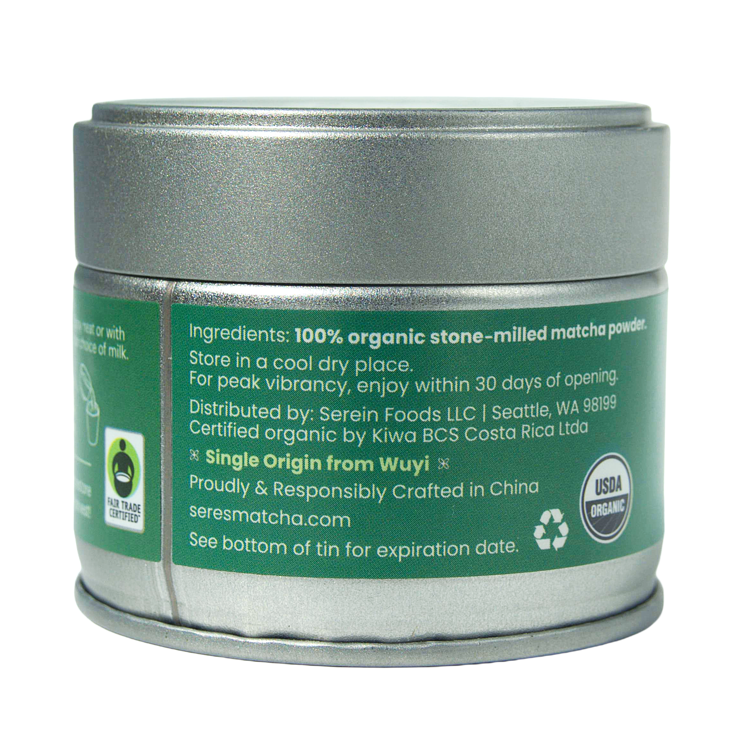 Seres Matcha Organic Single Origin Ceremonial Grade 20g Tin